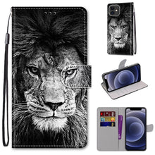 Load image into Gallery viewer, Coloured Drawing Cross Texture Horizontal Flip PU Leather Case with Holder &amp; Card Slots &amp; Wallet &amp; Lanyard, For iPhone 11 Pro Max, For iPhone 12 mini