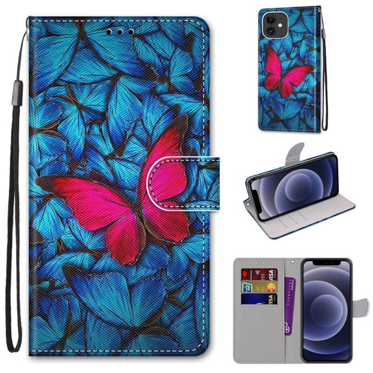 Coloured Drawing Cross Texture Horizontal Flip PU Leather Case with Holder & Card Slots & Wallet & Lanyard, For iPhone 11 Pro Max, For iPhone 12 mini