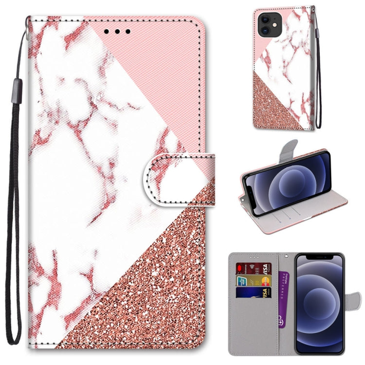Coloured Drawing Cross Texture Horizontal Flip PU Leather Case with Holder & Card Slots & Wallet & Lanyard, For iPhone 11 Pro Max, For iPhone 12 mini