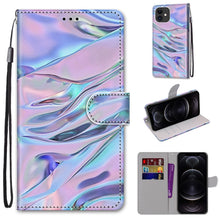 Load image into Gallery viewer, Coloured Drawing Cross Texture Horizontal Flip PU Leather Case with Holder &amp; Card Slots &amp; Wallet &amp; Lanyard, For iPhone 12 / 12 Pro, For iPhone 12 Pro Max