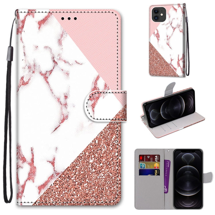 Coloured Drawing Cross Texture Horizontal Flip PU Leather Case with Holder & Card Slots & Wallet & Lanyard, For iPhone 12 / 12 Pro, For iPhone 12 Pro Max