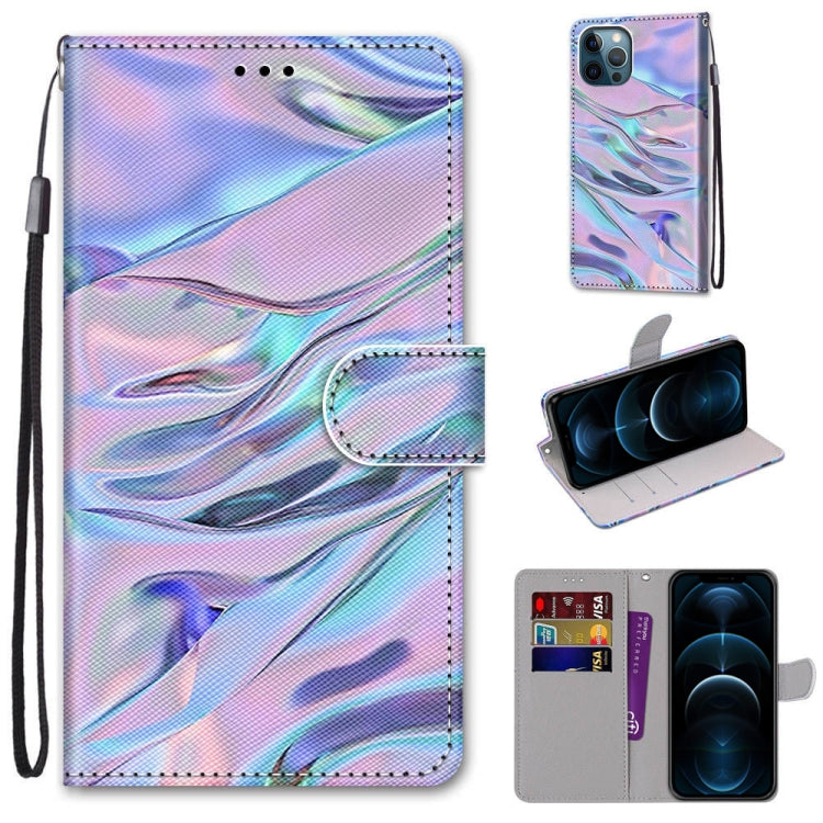 Coloured Drawing Cross Texture Horizontal Flip PU Leather Case with Holder & Card Slots & Wallet & Lanyard, For iPhone 12 / 12 Pro, For iPhone 12 Pro Max