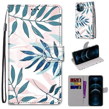 Load image into Gallery viewer, Coloured Drawing Cross Texture Horizontal Flip PU Leather Case with Holder &amp; Card Slots &amp; Wallet &amp; Lanyard, For iPhone 12 / 12 Pro, For iPhone 12 Pro Max