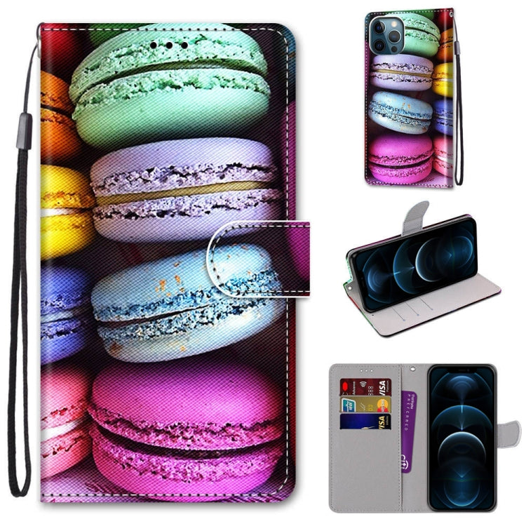 Coloured Drawing Cross Texture Horizontal Flip PU Leather Case with Holder & Card Slots & Wallet & Lanyard, For iPhone 12 / 12 Pro, For iPhone 12 Pro Max