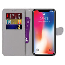 Load image into Gallery viewer, Coloured Drawing Cross Texture Horizontal Flip PU Leather Case with Holder &amp; Card Slots &amp; Wallet &amp; Lanyard, For iPhone XS / X, For iPhone XR