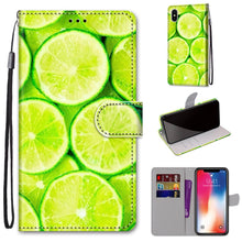 Load image into Gallery viewer, Coloured Drawing Cross Texture Horizontal Flip PU Leather Case with Holder &amp; Card Slots &amp; Wallet &amp; Lanyard, For iPhone XS / X, For iPhone XR