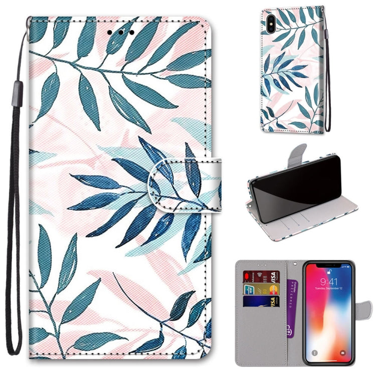 Coloured Drawing Cross Texture Horizontal Flip PU Leather Case with Holder & Card Slots & Wallet & Lanyard, For iPhone XS / X, For iPhone XR