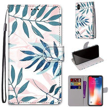 Load image into Gallery viewer, Coloured Drawing Cross Texture Horizontal Flip PU Leather Case with Holder &amp; Card Slots &amp; Wallet &amp; Lanyard, For iPhone XS / X, For iPhone XR