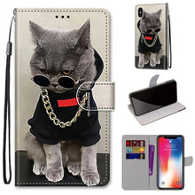 Load image into Gallery viewer, Coloured Drawing Cross Texture Horizontal Flip PU Leather Case with Holder &amp; Card Slots &amp; Wallet &amp; Lanyard, For iPhone XS / X, For iPhone XR