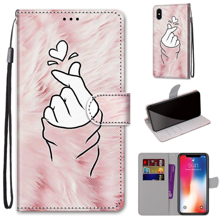 Coloured Drawing Cross Texture Horizontal Flip PU Leather Case with Holder & Card Slots & Wallet & Lanyard, For iPhone XS / X, For iPhone XR