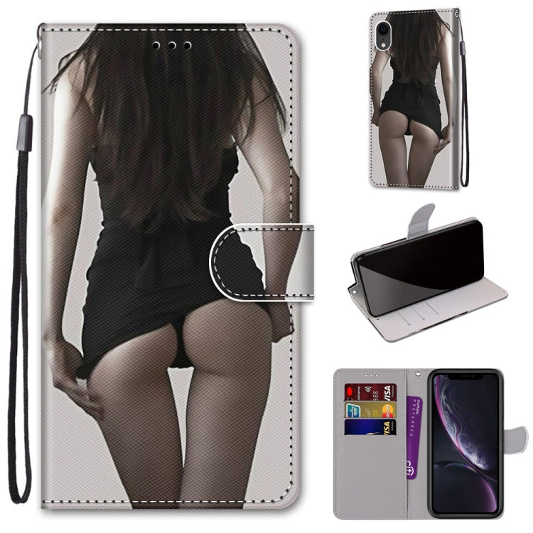 Coloured Drawing Cross Texture Horizontal Flip PU Leather Case with Holder & Card Slots & Wallet & Lanyard, For iPhone XS / X, For iPhone XR