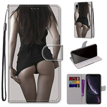 Load image into Gallery viewer, Coloured Drawing Cross Texture Horizontal Flip PU Leather Case with Holder &amp; Card Slots &amp; Wallet &amp; Lanyard, For iPhone XS / X, For iPhone XR