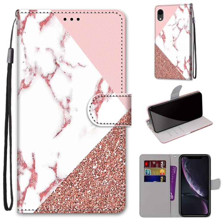 Coloured Drawing Cross Texture Horizontal Flip PU Leather Case with Holder & Card Slots & Wallet & Lanyard, For iPhone XS / X, For iPhone XR