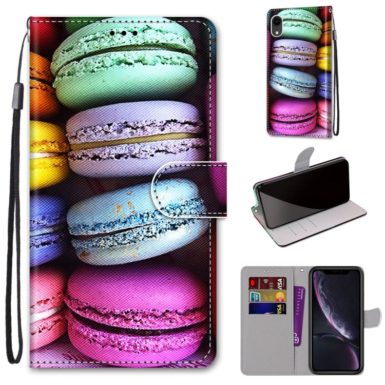 Coloured Drawing Cross Texture Horizontal Flip PU Leather Case with Holder & Card Slots & Wallet & Lanyard, For iPhone XS / X, For iPhone XR