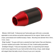 Load image into Gallery viewer, Car Carbon Fiber Manual Gear Lever Shift Knob 5 6 Speeds, Manual Gear Lever Shift Knob