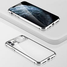 Load image into Gallery viewer, Sliding Lens Cover Mirror Design Four-corner Shockproof Magnetic Metal Frame Double-sided Tempered Glass Case, For iPhone 12 mini, For iPhone 12 / 12 Pro, For iPhone 12 Pro Max