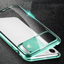 Load image into Gallery viewer, Sliding Lens Cover Mirror Design Four-corner Shockproof Magnetic Metal Frame Double-sided Tempered Glass Case, For iPhone 12 mini, For iPhone 12 / 12 Pro, For iPhone 12 Pro Max