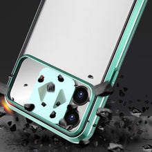 Load image into Gallery viewer, Sliding Lens Cover Mirror Design Four-corner Shockproof Magnetic Metal Frame Double-sided Tempered Glass Case, For iPhone 12 mini, For iPhone 12 / 12 Pro, For iPhone 12 Pro Max