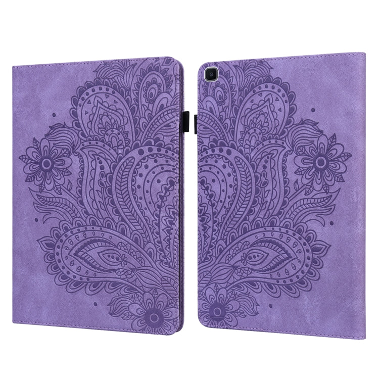 Peacock Embossed Pattern TPU + PU Horizontal Flip Leather Case with Holder & Card Slots & Wallet, For Samsung Galaxy Tab A7 T500, For Samsung Galaxy Tab S6 Lite P610, For Samsung Galaxy Tab A 8.0 (2019) T290, For Samsung Galaxy Tab A 10.1 (2019) T510  ...