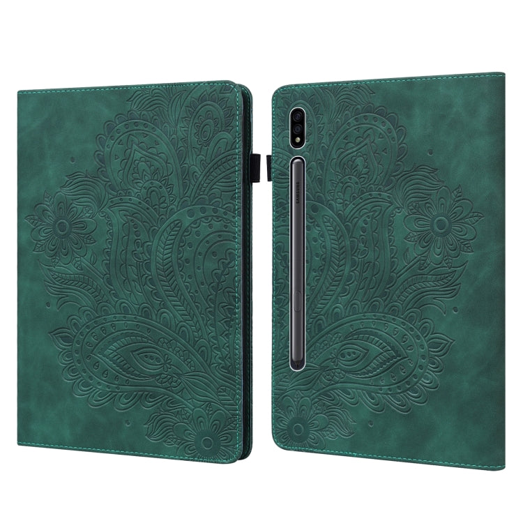 Peacock Embossed Pattern TPU + PU Horizontal Flip Leather Case with Holder & Card Slots & Wallet, For Samsung Galaxy Tab A7 T500, For Samsung Galaxy Tab S6 Lite P610, For Samsung Galaxy Tab A 8.0 (2019) T290, For Samsung Galaxy Tab A 10.1 (2019) T510  ...