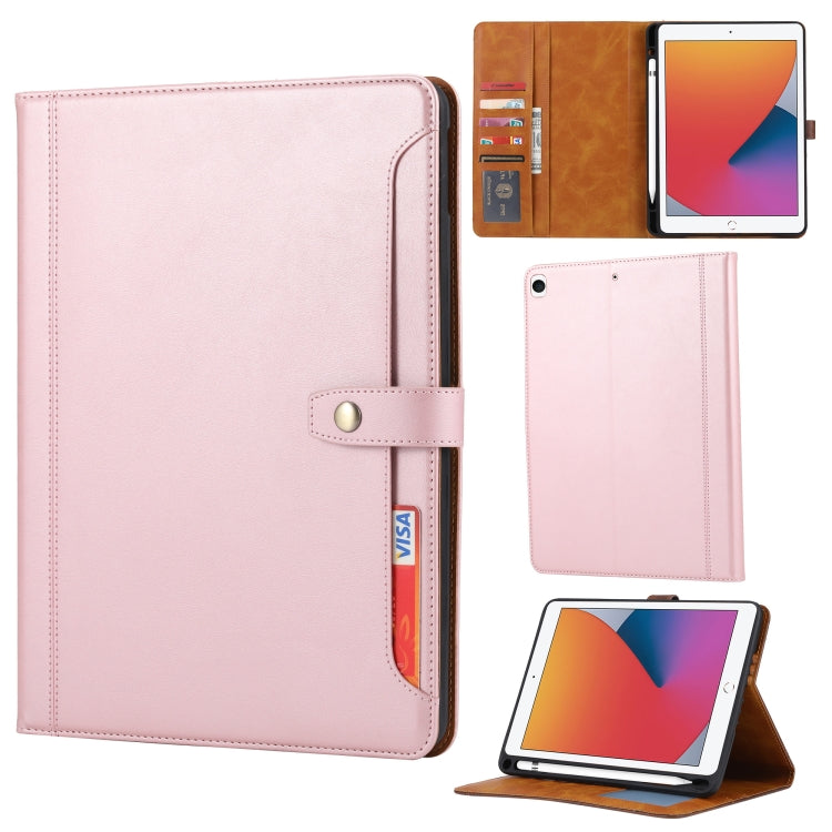 Calf Texture Double Fold Clasp Horizontal Flip Leather Case with Photo Frame & Holder & Card Slots & Wallet, For iPad 10.2, For iPad Pro 10.5, For iPad 9.7 (2018/2017) / Air 2, For iPad mini 5 / mini 4 / mini 3, For iPad Pro 11 inch (2020)             ...