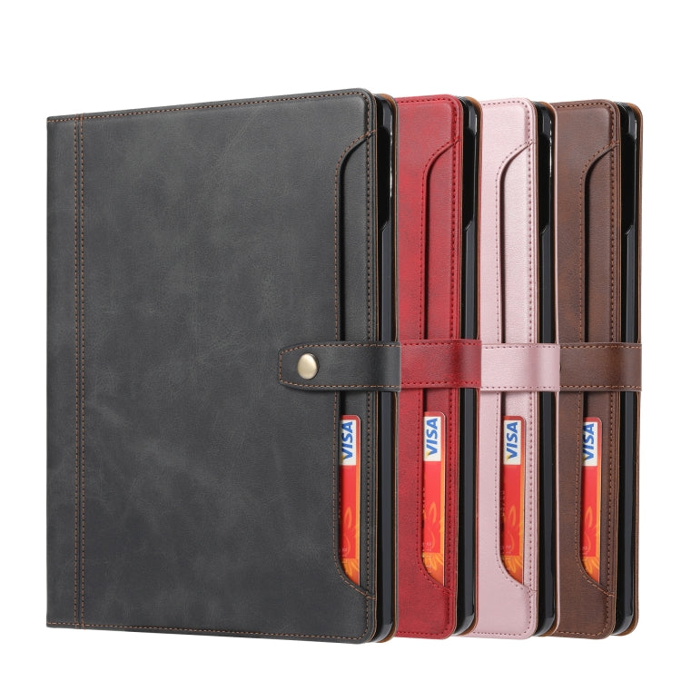 Calf Texture Double Fold Clasp Horizontal Flip Leather Case with Photo Frame & Holder & Card Slots & Wallet, For iPad 10.2, For iPad Pro 10.5, For iPad 9.7 (2018/2017) / Air 2, For iPad mini 5 / mini 4 / mini 3, For iPad Pro 11 inch (2020)             ...