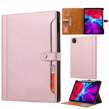 Load image into Gallery viewer, Calf Texture Double Fold Clasp Horizontal Flip Leather Case with Photo Frame &amp; Holder &amp; Card Slots &amp; Wallet, For iPad 10.2, For iPad Pro 10.5, For iPad 9.7 (2018/2017) / Air 2, For iPad mini 5 / mini 4 / mini 3, For iPad Pro 11 inch (2020)             ...
