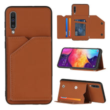 Load image into Gallery viewer, Skin Feel PU + TPU + PC Back Cover Shockproof Case with Card Slots &amp; Holder &amp; Photo Frame, For OPPO Realme 7, For Samsung Galaxy A50 &amp; A30s &amp; A50s, For OPPO Realme C11, For Samsung Galaxy A70 &amp; A70s, For OPPO Realme C15, For Samsung Galaxy M60s &amp; A81  ...