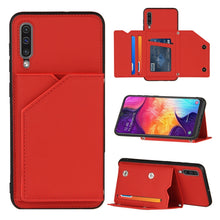 Load image into Gallery viewer, Skin Feel PU + TPU + PC Back Cover Shockproof Case with Card Slots &amp; Holder &amp; Photo Frame, For OPPO Realme 7, For Samsung Galaxy A50 &amp; A30s &amp; A50s, For OPPO Realme C11, For Samsung Galaxy A70 &amp; A70s, For OPPO Realme C15, For Samsung Galaxy M60s &amp; A81  ...