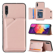 Load image into Gallery viewer, Skin Feel PU + TPU + PC Back Cover Shockproof Case with Card Slots &amp; Holder &amp; Photo Frame, For OPPO Realme 7, For Samsung Galaxy A50 &amp; A30s &amp; A50s, For OPPO Realme C11, For Samsung Galaxy A70 &amp; A70s, For OPPO Realme C15, For Samsung Galaxy M60s &amp; A81  ...