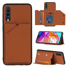 Load image into Gallery viewer, Skin Feel PU + TPU + PC Back Cover Shockproof Case with Card Slots &amp; Holder &amp; Photo Frame, For OPPO Realme 7, For Samsung Galaxy A50 &amp; A30s &amp; A50s, For OPPO Realme C11, For Samsung Galaxy A70 &amp; A70s, For OPPO Realme C15, For Samsung Galaxy M60s &amp; A81  ...