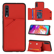 Load image into Gallery viewer, Skin Feel PU + TPU + PC Back Cover Shockproof Case with Card Slots &amp; Holder &amp; Photo Frame, For OPPO Realme 7, For Samsung Galaxy A50 &amp; A30s &amp; A50s, For OPPO Realme C11, For Samsung Galaxy A70 &amp; A70s, For OPPO Realme C15, For Samsung Galaxy M60s &amp; A81  ...