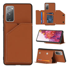 Load image into Gallery viewer, Skin Feel PU + TPU + PC Back Cover Shockproof Case with Card Slots &amp; Holder &amp; Photo Frame, For OPPO Realme 7, For Samsung Galaxy A50 &amp; A30s &amp; A50s, For OPPO Realme C11, For Samsung Galaxy A70 &amp; A70s, For OPPO Realme C15, For Samsung Galaxy M60s &amp; A81  ...