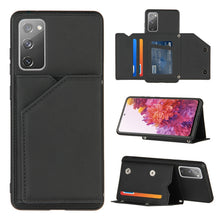 Load image into Gallery viewer, Skin Feel PU + TPU + PC Back Cover Shockproof Case with Card Slots &amp; Holder &amp; Photo Frame, For OPPO Realme 7, For Samsung Galaxy A50 &amp; A30s &amp; A50s, For OPPO Realme C11, For Samsung Galaxy A70 &amp; A70s, For OPPO Realme C15, For Samsung Galaxy M60s &amp; A81  ...