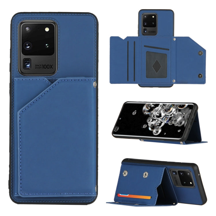 Skin Feel PU + TPU + PC Back Cover Shockproof Case with Card Slots & Holder & Photo Frame, For OPPO Realme 7, For Samsung Galaxy A50 & A30s & A50s, For OPPO Realme C11, For Samsung Galaxy A70 & A70s, For OPPO Realme C15, For Samsung Galaxy M60s & A81  ...