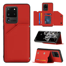 Load image into Gallery viewer, Skin Feel PU + TPU + PC Back Cover Shockproof Case with Card Slots &amp; Holder &amp; Photo Frame, For OPPO Realme 7, For Samsung Galaxy A50 &amp; A30s &amp; A50s, For OPPO Realme C11, For Samsung Galaxy A70 &amp; A70s, For OPPO Realme C15, For Samsung Galaxy M60s &amp; A81  ...