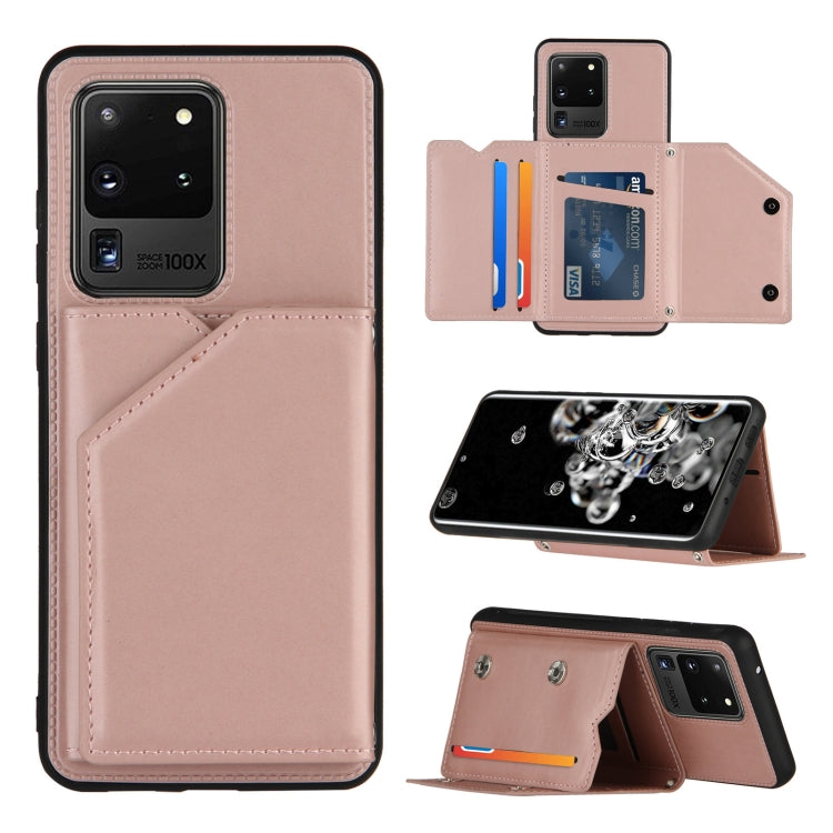 Skin Feel PU + TPU + PC Back Cover Shockproof Case with Card Slots & Holder & Photo Frame, For OPPO Realme 7, For Samsung Galaxy A50 & A30s & A50s, For OPPO Realme C11, For Samsung Galaxy A70 & A70s, For OPPO Realme C15, For Samsung Galaxy M60s & A81  ...