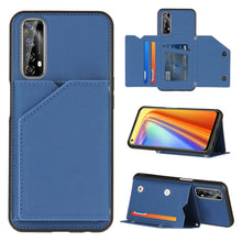 Load image into Gallery viewer, Skin Feel PU + TPU + PC Back Cover Shockproof Case with Card Slots &amp; Holder &amp; Photo Frame, For OPPO Realme 7, For Samsung Galaxy A50 &amp; A30s &amp; A50s, For OPPO Realme C11, For Samsung Galaxy A70 &amp; A70s, For OPPO Realme C15, For Samsung Galaxy M60s &amp; A81  ...