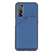 Load image into Gallery viewer, Skin Feel PU + TPU + PC Back Cover Shockproof Case with Card Slots &amp; Holder &amp; Photo Frame, For OPPO Realme 7, For Samsung Galaxy A50 &amp; A30s &amp; A50s, For OPPO Realme C11, For Samsung Galaxy A70 &amp; A70s, For OPPO Realme C15, For Samsung Galaxy M60s &amp; A81  ...
