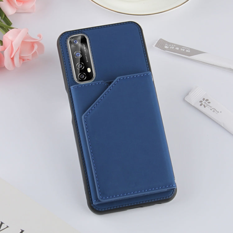Skin Feel PU + TPU + PC Back Cover Shockproof Case with Card Slots & Holder & Photo Frame, For OPPO Realme 7, For Samsung Galaxy A50 & A30s & A50s, For OPPO Realme C11, For Samsung Galaxy A70 & A70s, For OPPO Realme C15, For Samsung Galaxy M60s & A81  ...