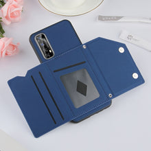 Load image into Gallery viewer, Skin Feel PU + TPU + PC Back Cover Shockproof Case with Card Slots &amp; Holder &amp; Photo Frame, For OPPO Realme 7, For Samsung Galaxy A50 &amp; A30s &amp; A50s, For OPPO Realme C11, For Samsung Galaxy A70 &amp; A70s, For OPPO Realme C15, For Samsung Galaxy M60s &amp; A81  ...