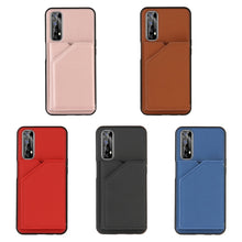 Load image into Gallery viewer, Skin Feel PU + TPU + PC Back Cover Shockproof Case with Card Slots &amp; Holder &amp; Photo Frame, For OPPO Realme 7, For Samsung Galaxy A50 &amp; A30s &amp; A50s, For OPPO Realme C11, For Samsung Galaxy A70 &amp; A70s, For OPPO Realme C15, For Samsung Galaxy M60s &amp; A81  ...