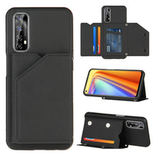 Load image into Gallery viewer, Skin Feel PU + TPU + PC Back Cover Shockproof Case with Card Slots &amp; Holder &amp; Photo Frame, For OPPO Realme 7, For Samsung Galaxy A50 &amp; A30s &amp; A50s, For OPPO Realme C11, For Samsung Galaxy A70 &amp; A70s, For OPPO Realme C15, For Samsung Galaxy M60s &amp; A81  ...