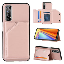 Load image into Gallery viewer, Skin Feel PU + TPU + PC Back Cover Shockproof Case with Card Slots &amp; Holder &amp; Photo Frame, For OPPO Realme 7, For Samsung Galaxy A50 &amp; A30s &amp; A50s, For OPPO Realme C11, For Samsung Galaxy A70 &amp; A70s, For OPPO Realme C15, For Samsung Galaxy M60s &amp; A81  ...