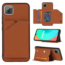 Load image into Gallery viewer, Skin Feel PU + TPU + PC Back Cover Shockproof Case with Card Slots &amp; Holder &amp; Photo Frame, For OPPO Realme 7, For Samsung Galaxy A50 &amp; A30s &amp; A50s, For OPPO Realme C11, For Samsung Galaxy A70 &amp; A70s, For OPPO Realme C15, For Samsung Galaxy M60s &amp; A81  ...
