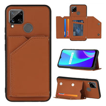 Load image into Gallery viewer, Skin Feel PU + TPU + PC Back Cover Shockproof Case with Card Slots &amp; Holder &amp; Photo Frame, For OPPO Realme 7, For Samsung Galaxy A50 &amp; A30s &amp; A50s, For OPPO Realme C11, For Samsung Galaxy A70 &amp; A70s, For OPPO Realme C15, For Samsung Galaxy M60s &amp; A81  ...