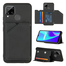 Load image into Gallery viewer, Skin Feel PU + TPU + PC Back Cover Shockproof Case with Card Slots &amp; Holder &amp; Photo Frame, For OPPO Realme 7, For Samsung Galaxy A50 &amp; A30s &amp; A50s, For OPPO Realme C11, For Samsung Galaxy A70 &amp; A70s, For OPPO Realme C15, For Samsung Galaxy M60s &amp; A81  ...
