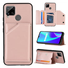Load image into Gallery viewer, Skin Feel PU + TPU + PC Back Cover Shockproof Case with Card Slots &amp; Holder &amp; Photo Frame, For OPPO Realme 7, For Samsung Galaxy A50 &amp; A30s &amp; A50s, For OPPO Realme C11, For Samsung Galaxy A70 &amp; A70s, For OPPO Realme C15, For Samsung Galaxy M60s &amp; A81  ...