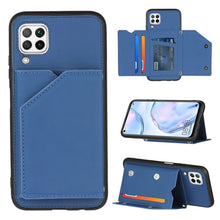 Load image into Gallery viewer, Skin Feel PU + TPU + PC Back Cover Shockproof Case with Card Slots &amp; Holder &amp; Photo Frame, For OPPO Realme 7, For Samsung Galaxy A50 &amp; A30s &amp; A50s, For OPPO Realme C11, For Samsung Galaxy A70 &amp; A70s, For OPPO Realme C15, For Samsung Galaxy M60s &amp; A81  ...