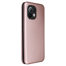 Load image into Gallery viewer, Carbon Fiber Texture Magnetic Horizontal Flip TPU + PC + PU Leather Case with Card Slot, For Xiaomi Mi 11